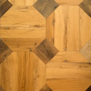 ottagoni (rovere antico seconda patina) + quadrati (rovere antico prima patina